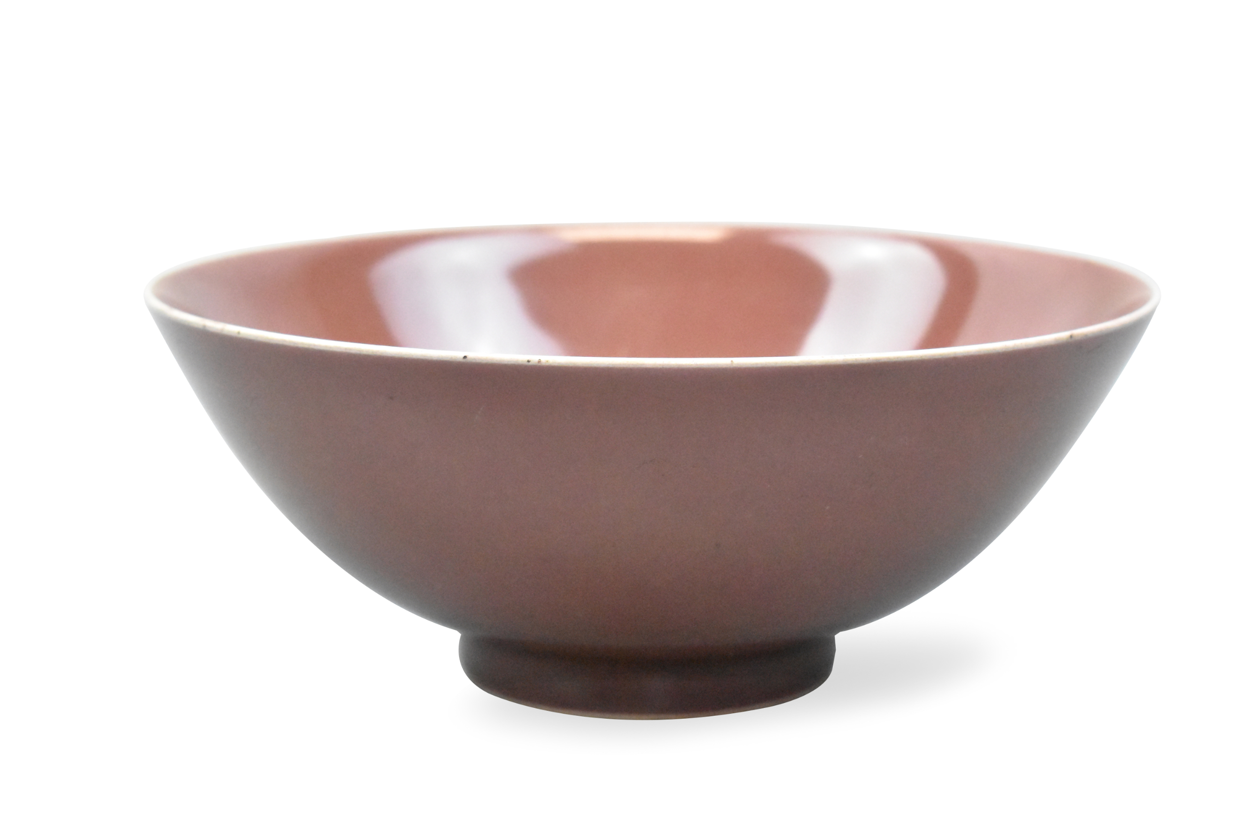 CHINESE RED GLAZED BOWL 18TH C  33a95a