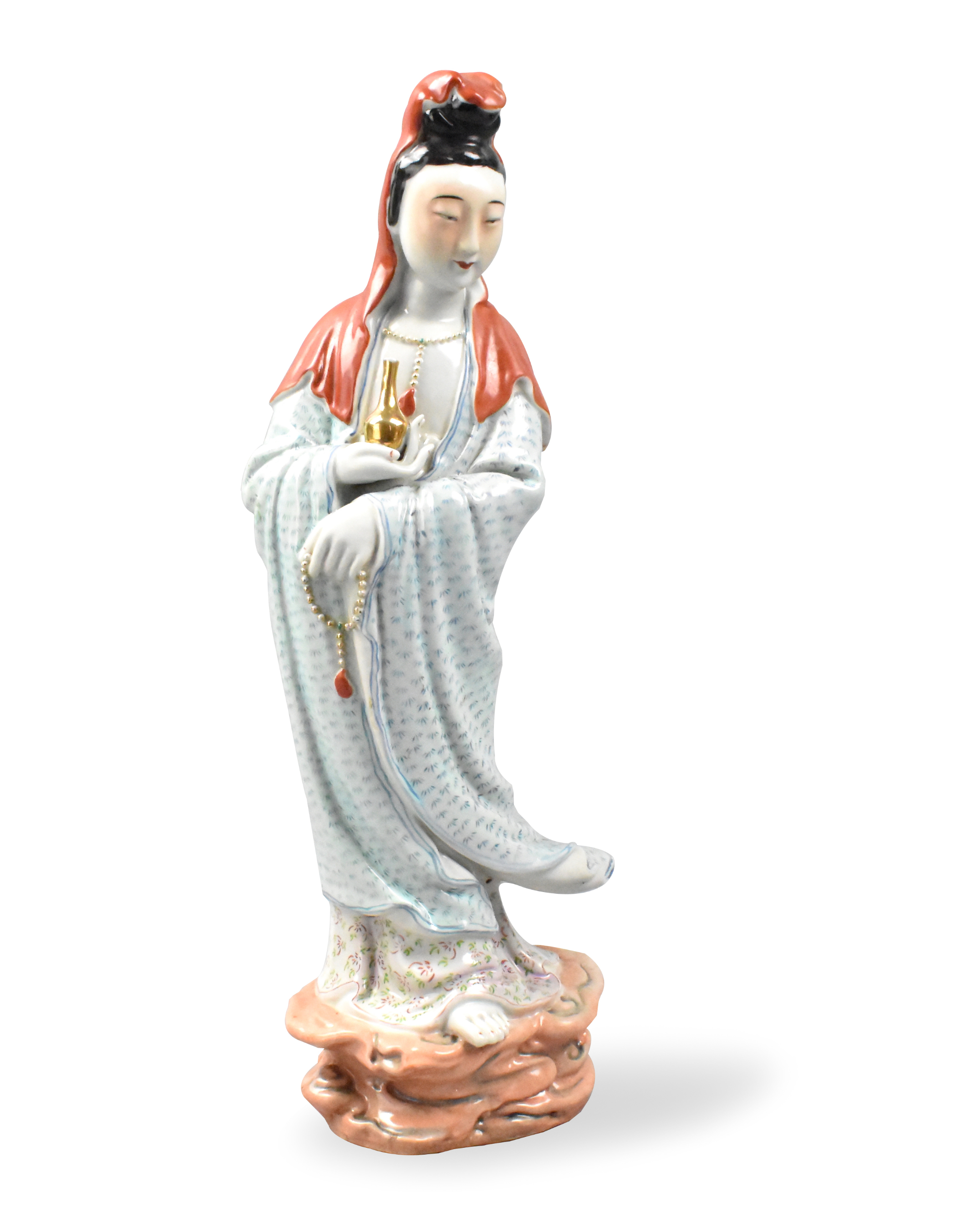 CHINESE FAMILLE ROSE GUANYIN,FIGURE