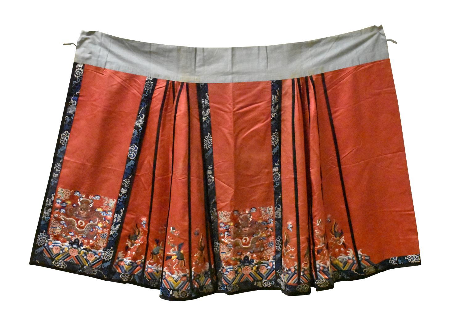 CHINESE RED EMBROIDERY WOMEN SKIRT QING 33a990
