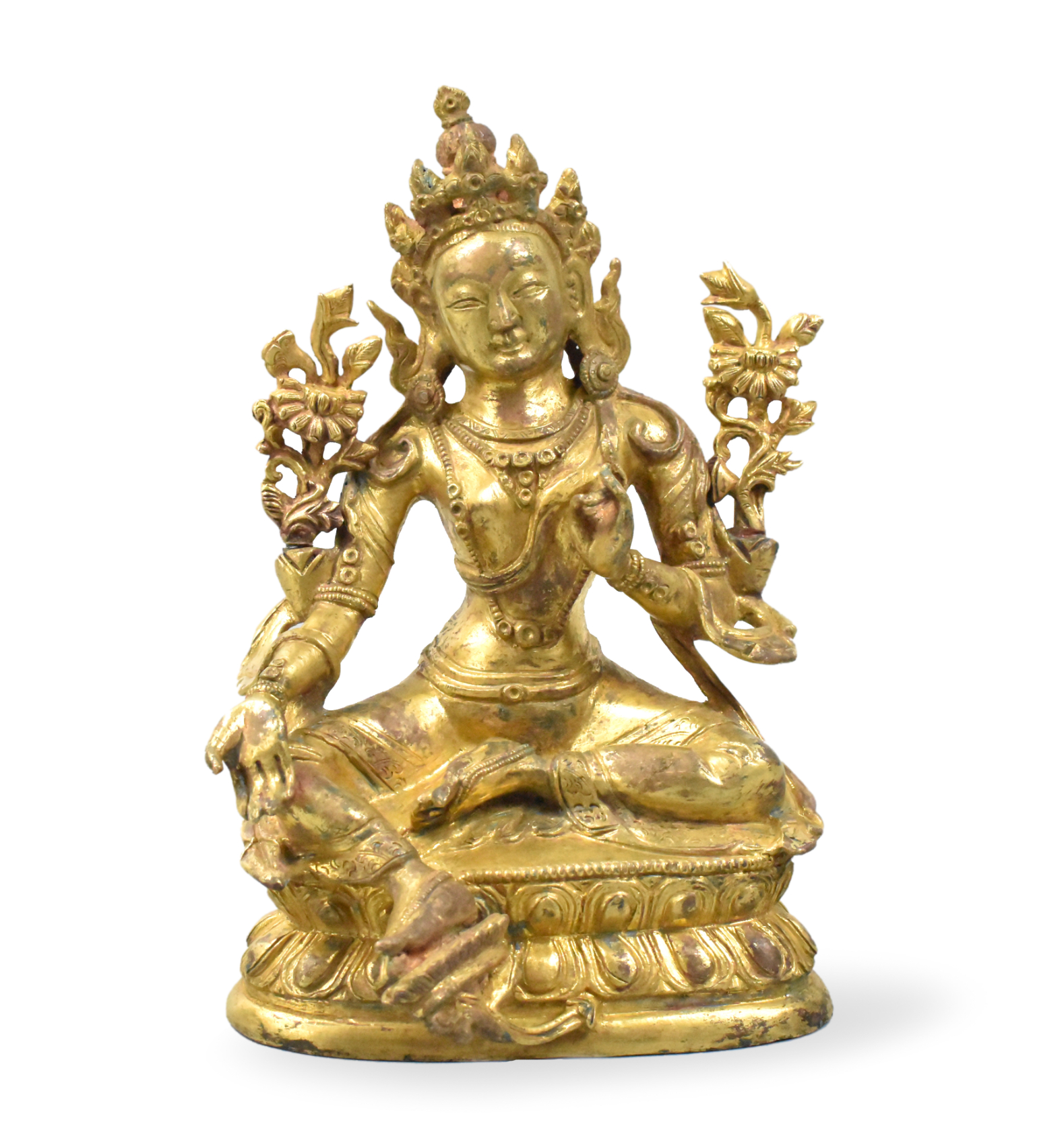 CHINESE GILT BRONZE BUDDHA TARA 33a99a