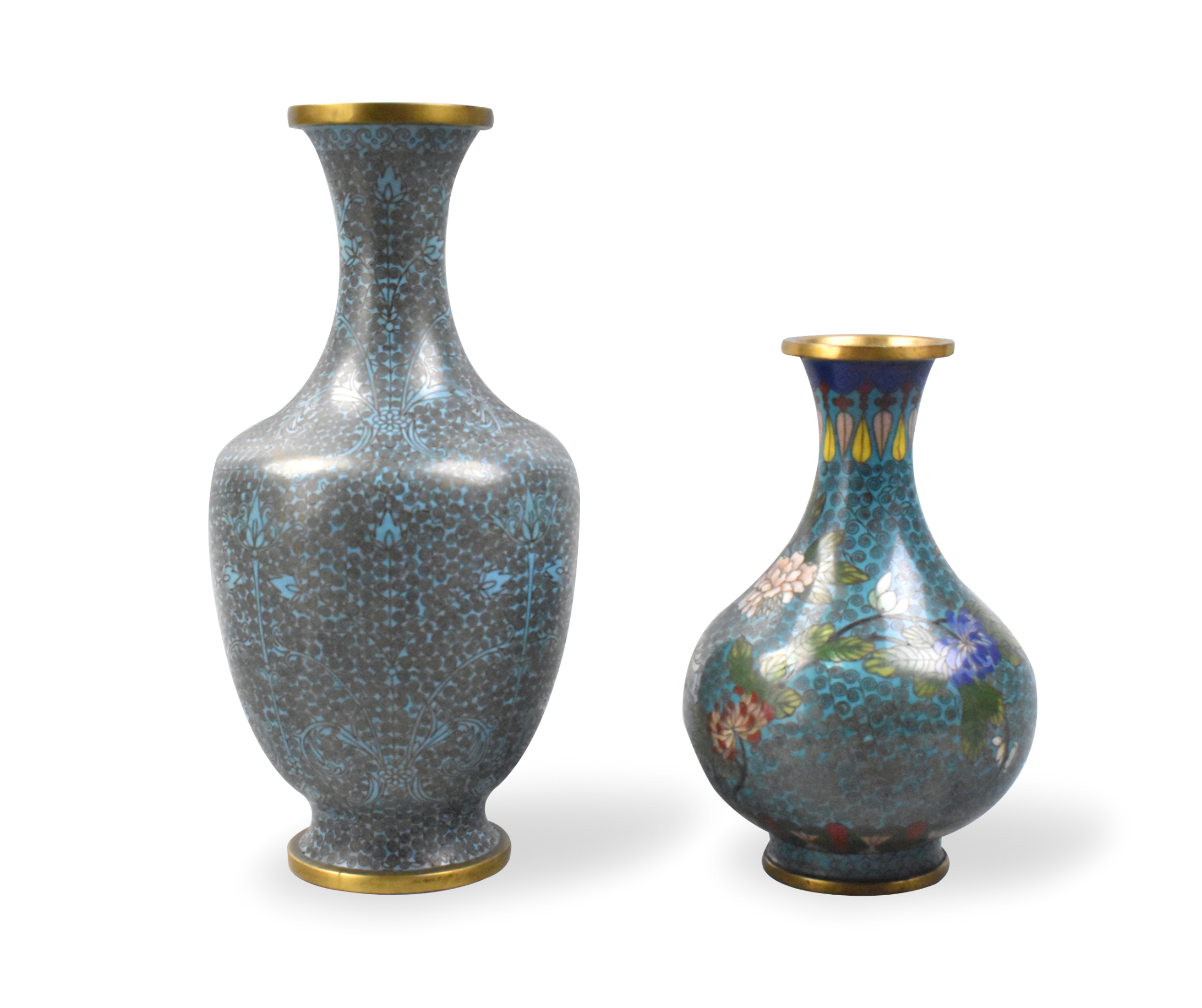 2 CHINESE CLOISONNE VASE ROC PERIOD 33a9a6