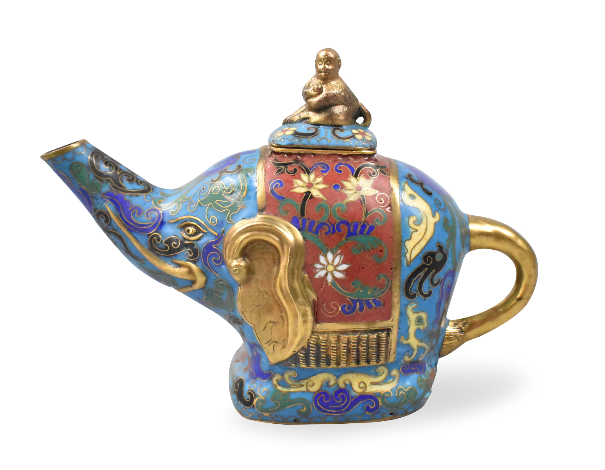 CHINESE CLOISONNE ELEPHANT COVERED 33a9a3