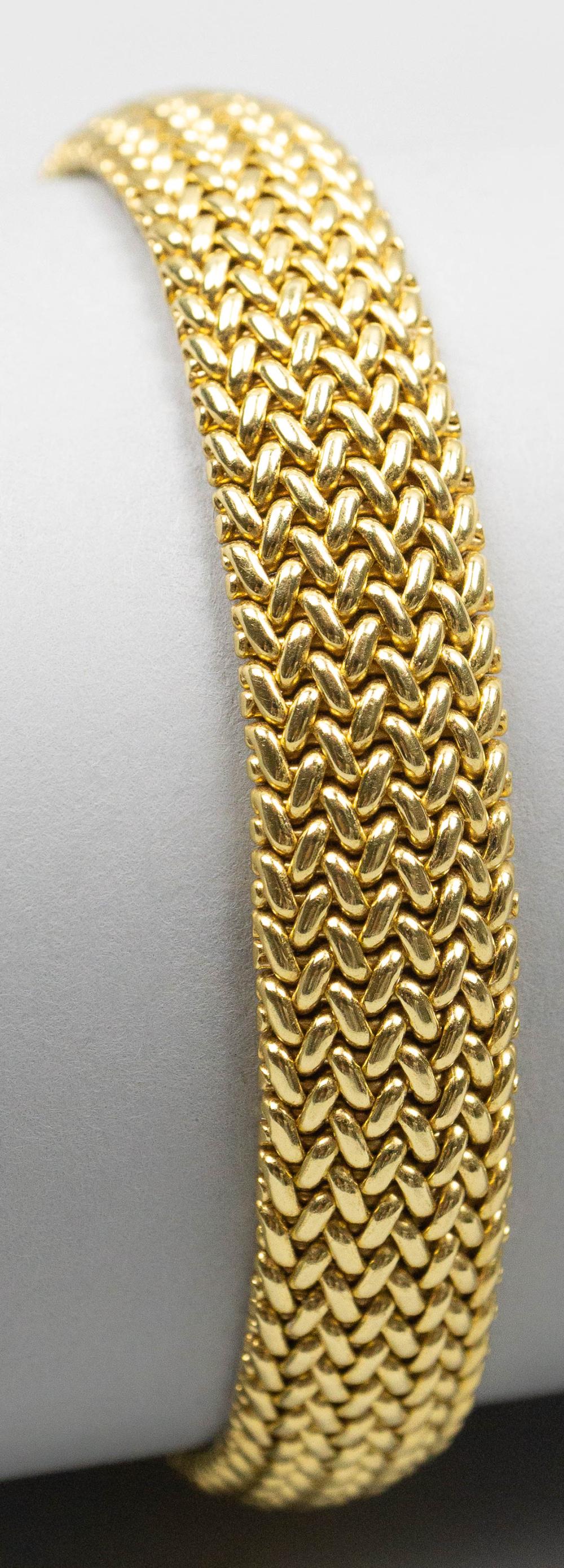 TIFFANY & CO. 18K YELLOW GOLD WOVEN