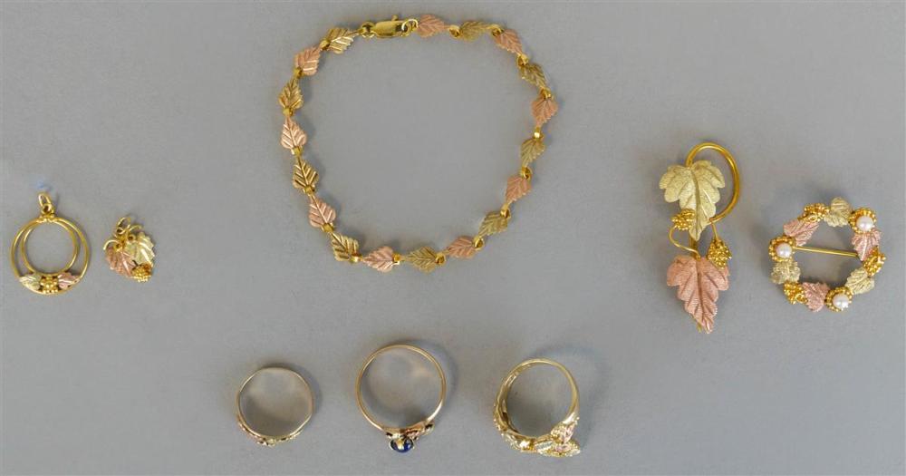 COLLECTION OF BLACK HILLS GOLD JEWELRYCOLLECTION