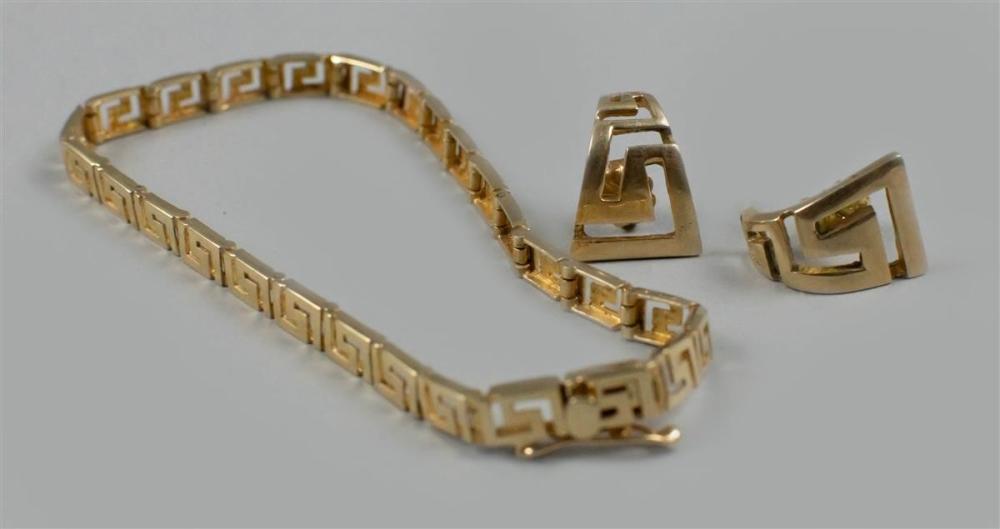 14K YELLOW GOLD GREEK KEY DESIGN 33aa37