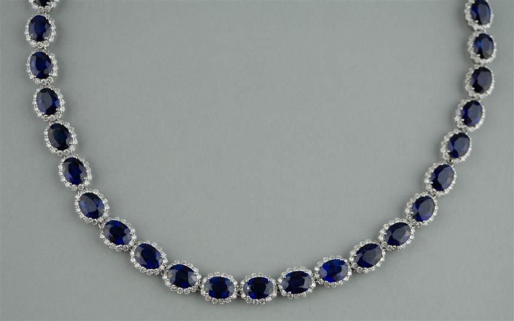 14K WHITE GOLD SAPPHIRE AND DIAMOND 33aa44