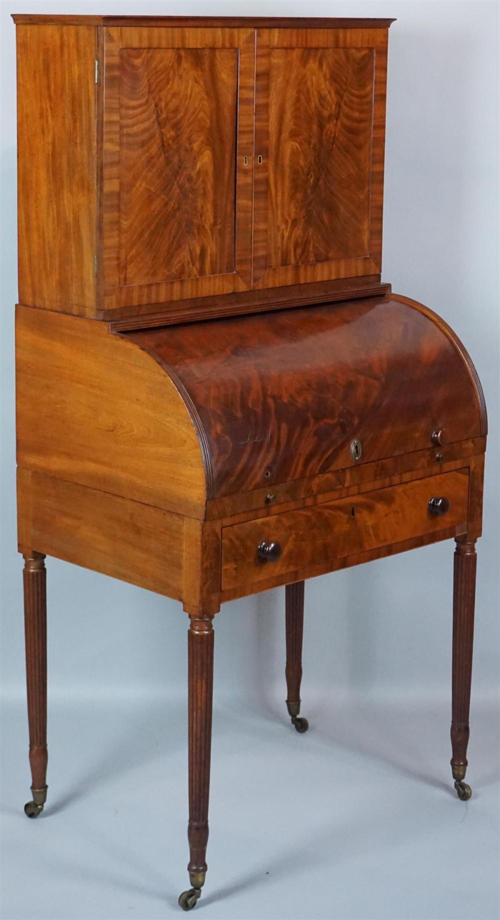 FEDERAL MAHOGANY LADIES' CYLINDER-FRONT