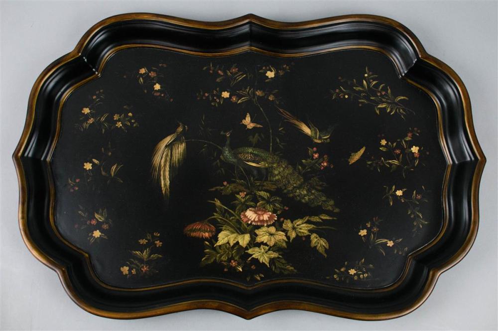 VICTORIAN STYLE EBONIZED TRAY WITH 33aaef