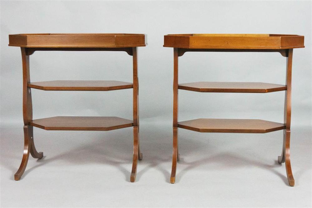 PAIR OF BAKER FURNITURE THREE TIER 33ab25