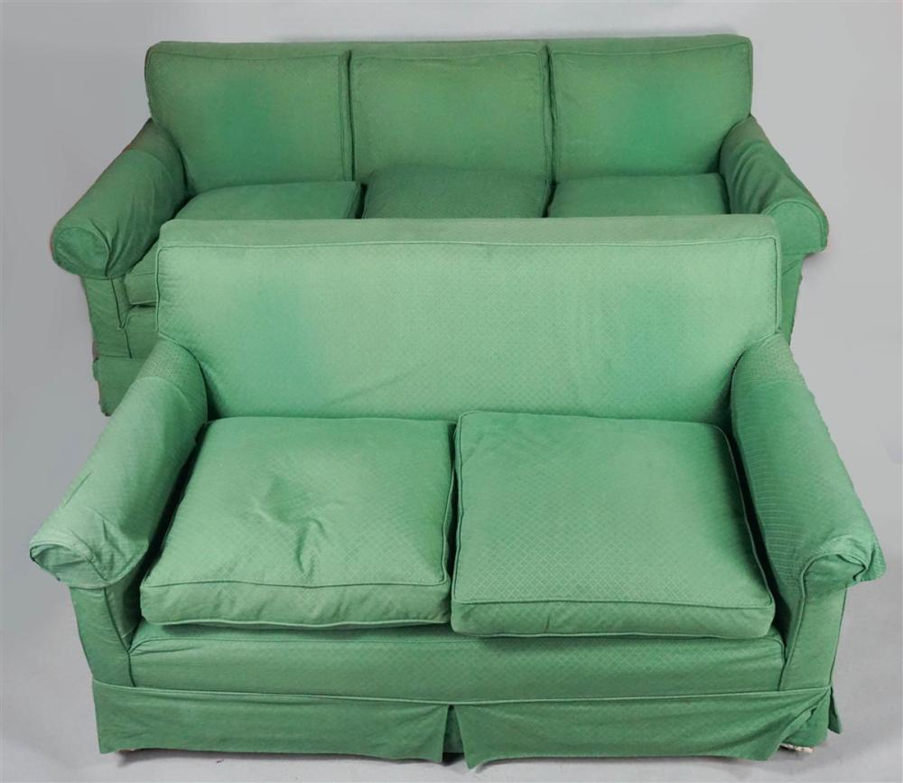 CONTEMPORARY GREEN UPHOLSTERED SOFA