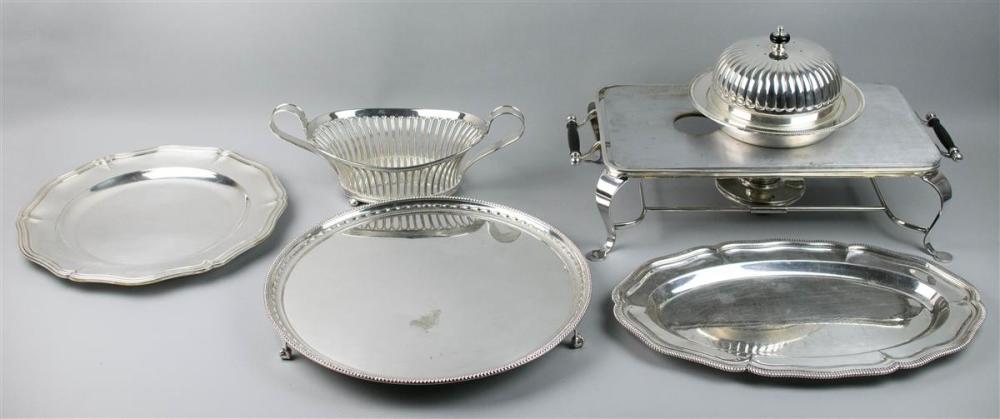 GROUP OF PLATED TABLEWARESGROUP