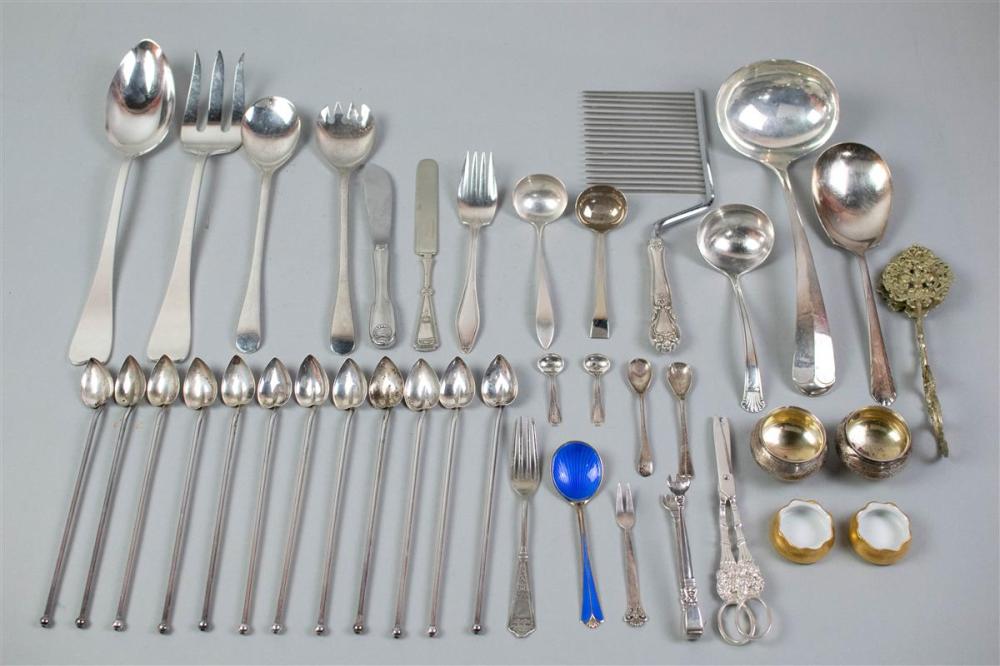 GROUP OF SILVER, PLATED AND SMALL