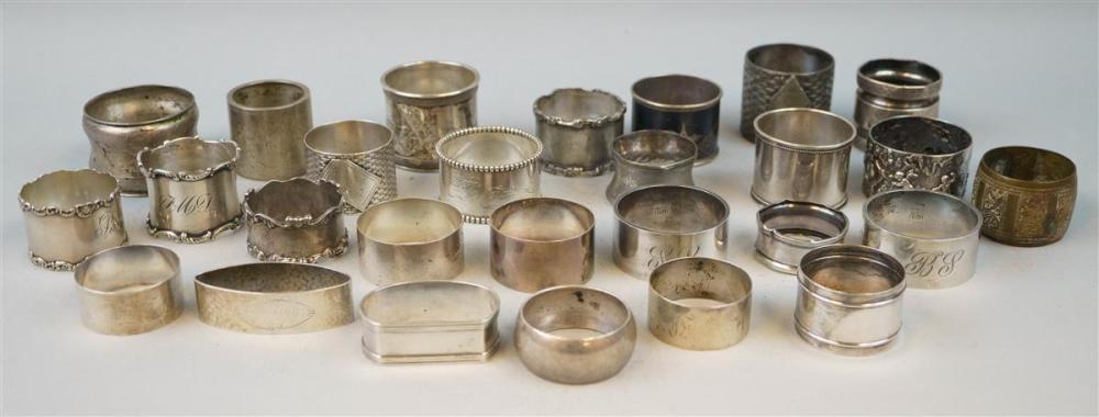 ECLECTIC COLLECTION OF NAPKIN RINGS,