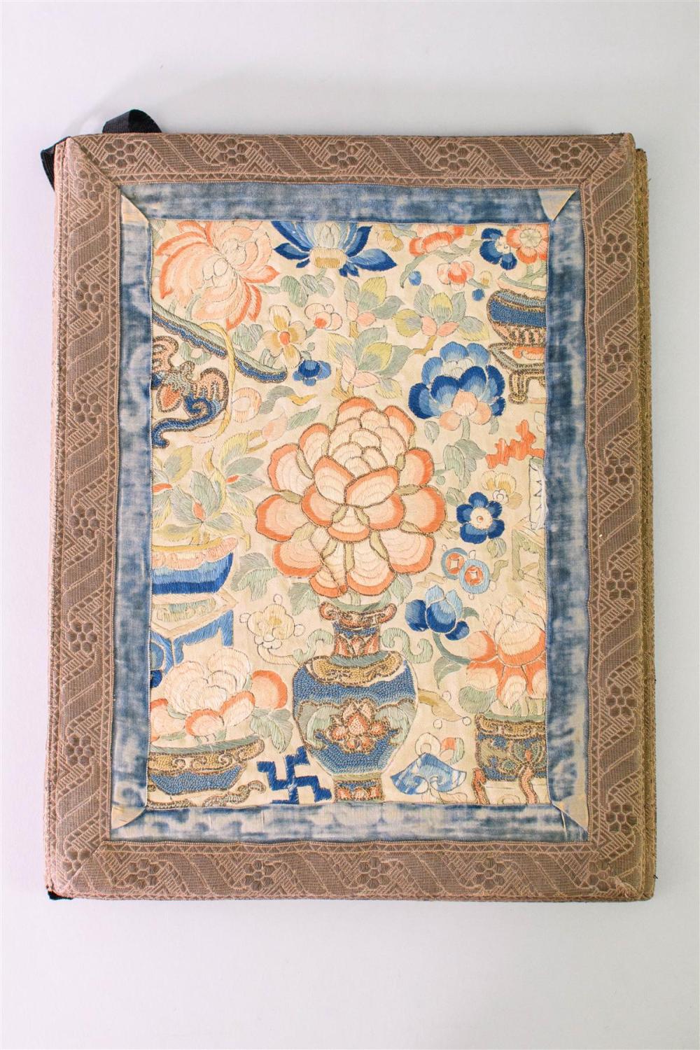 CHINESE SILK-EMBROIDERED PANEL