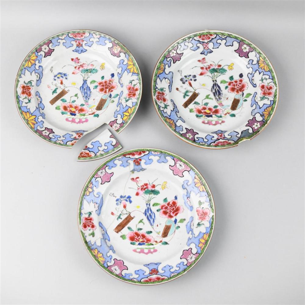 CHINESE FAMIILE ROSE DISHES, QING