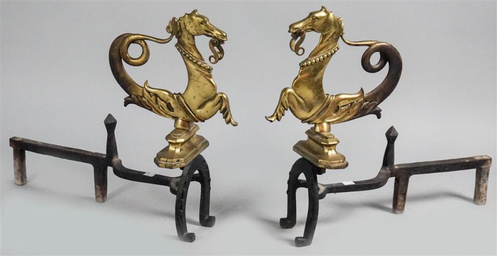 PAIR OF NEOCLASSICAL BRASS STYLIZED 33abe8