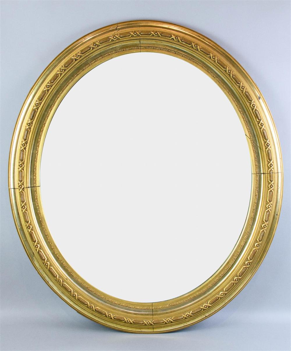 NEOCLASSICAL STYLE GILT GESSO OVAL 33abea