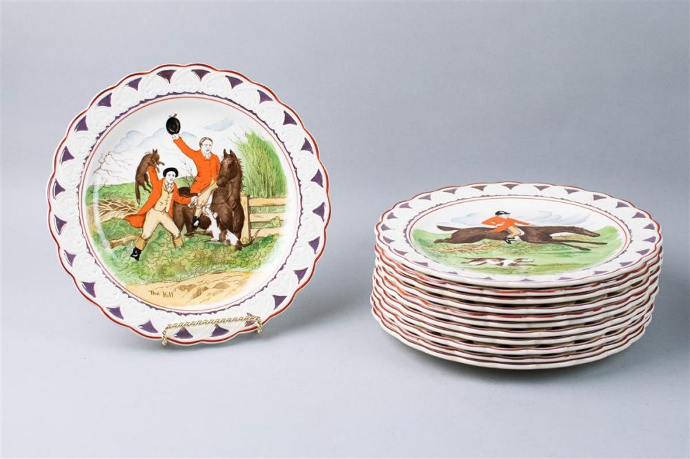 SET OF 12 WEDGWOOD 'ETRURIA' EQUESTRIAN