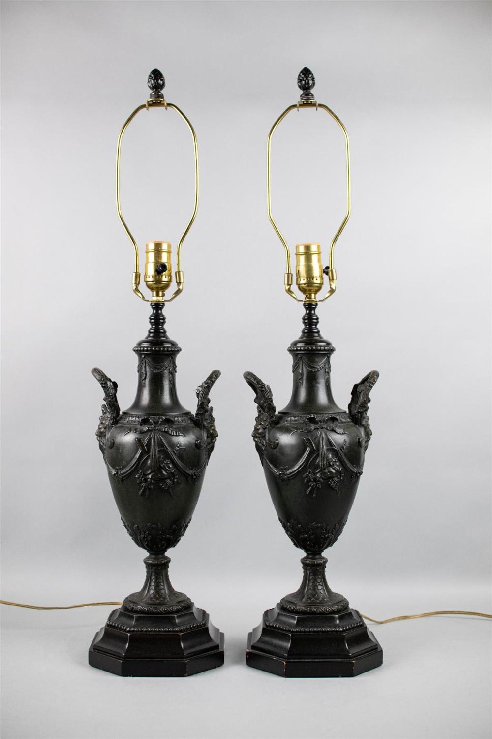 PAIR OF NEOCLASSICAL STYLE PATINATED 33ac37