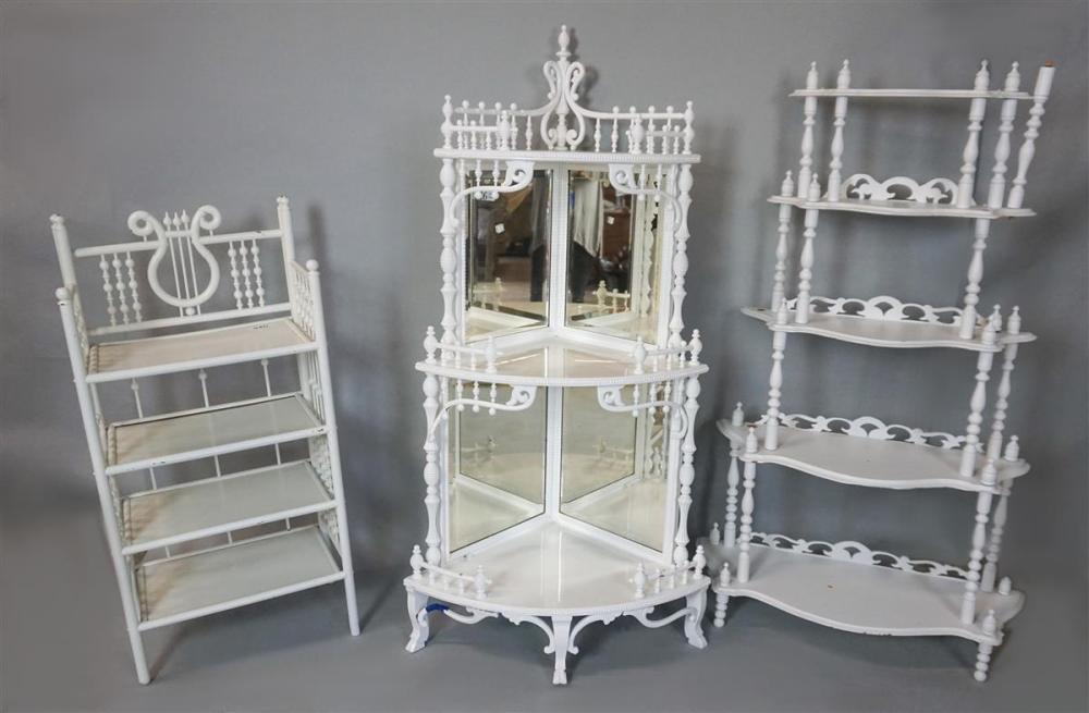 SUITE OF THREE WHITE PAINTED VICTORIAN