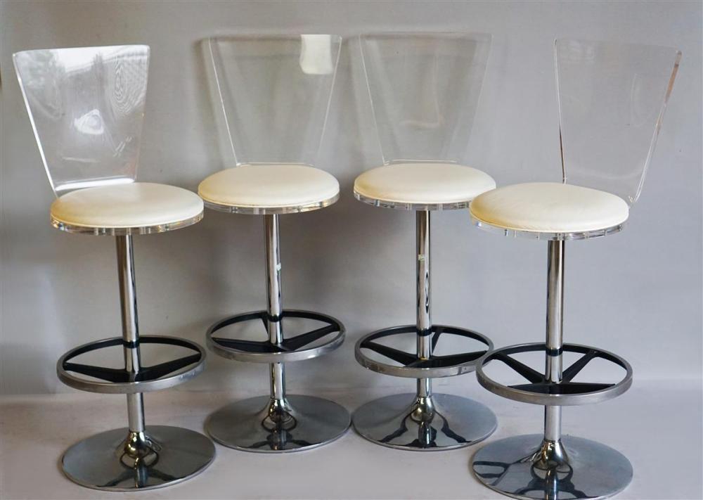 SET OF FOUR MODERN LUCITE COUNTER
