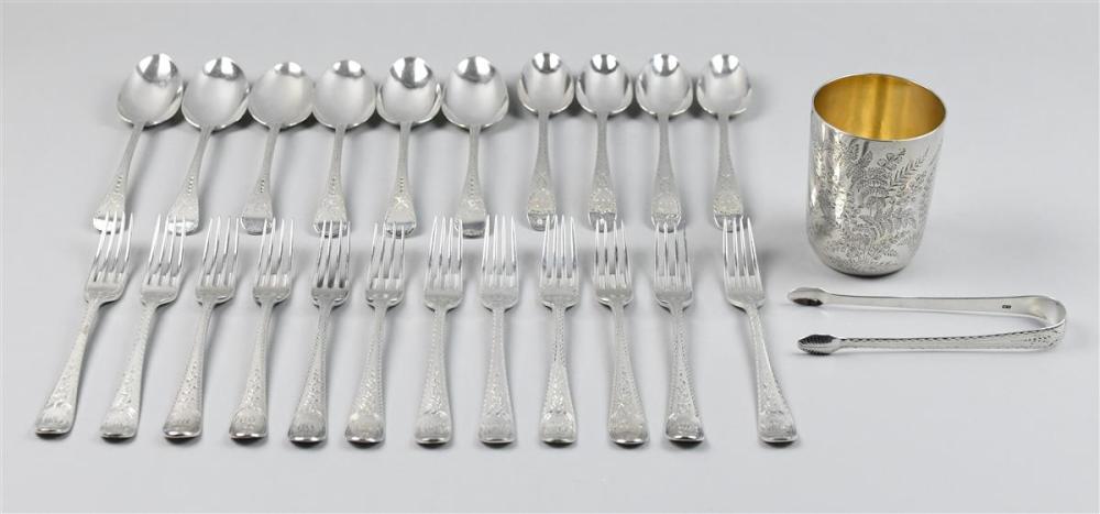 MATCHED SET OF 12 ENGLISH SILVER