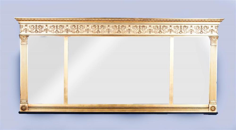 CLASSICAL GILTWOOD OVERMANTEL MIRROR  33ad5a