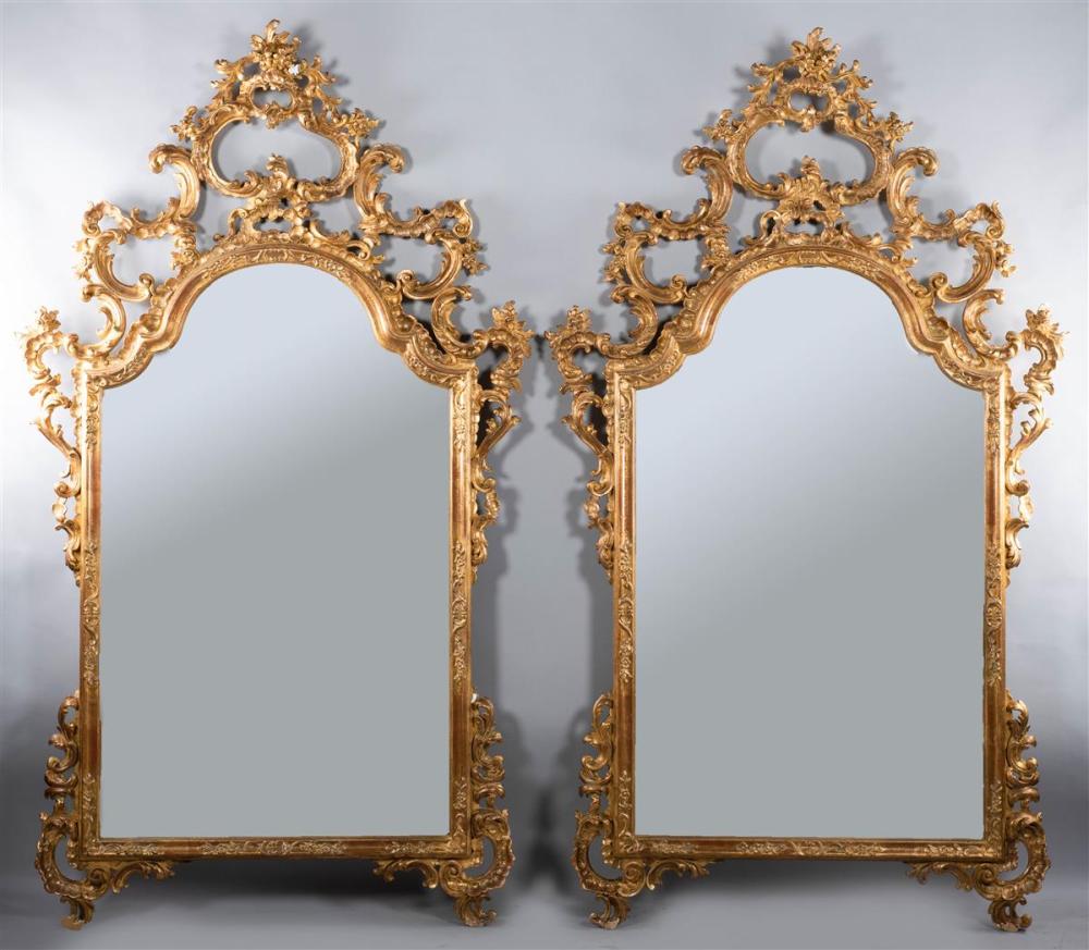 PAIR OF LARGE ROCOCO STYLE GILTWOOD