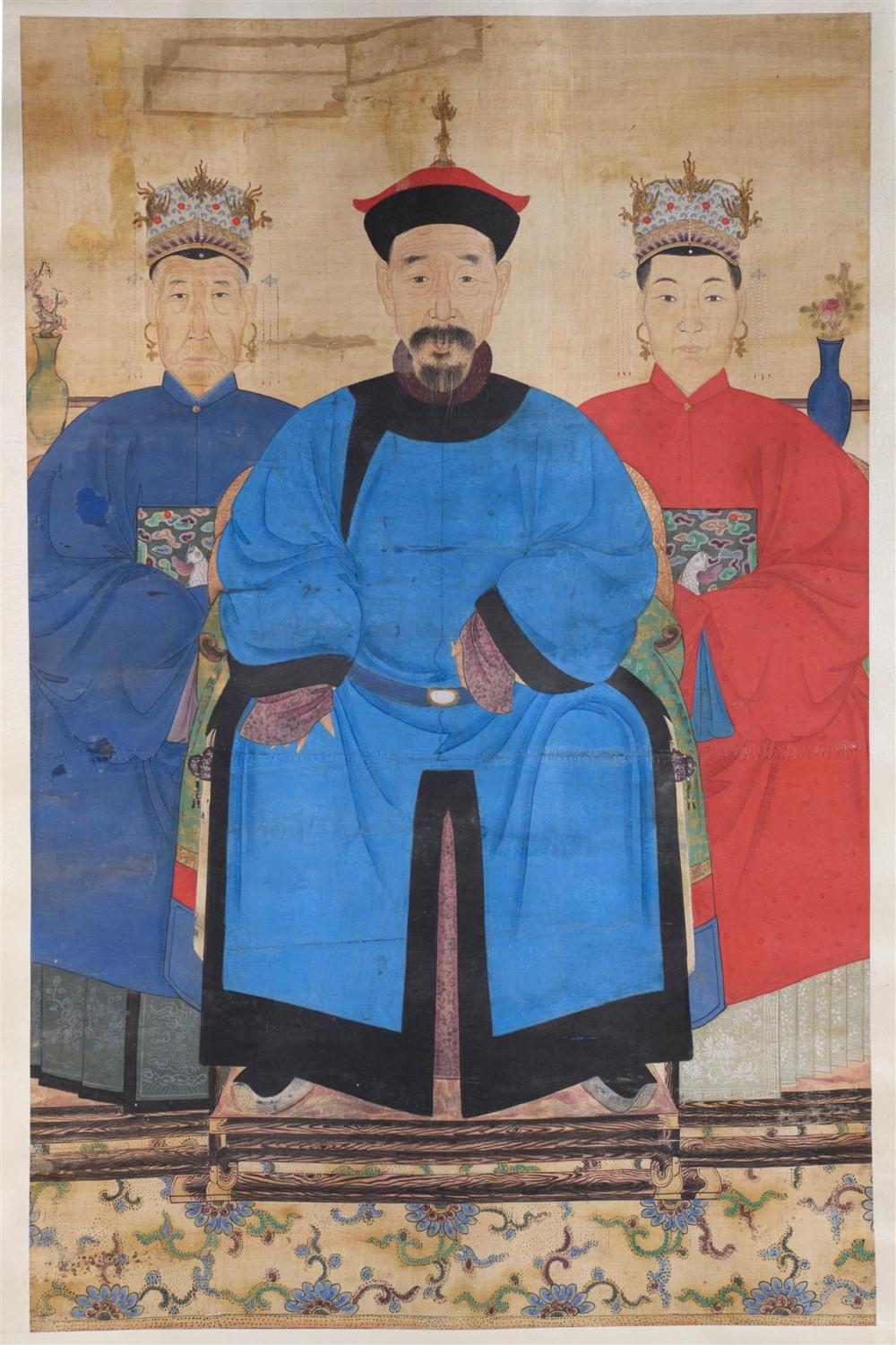 CHINESE ANCESTOR PORTRAIT QING 33adbd