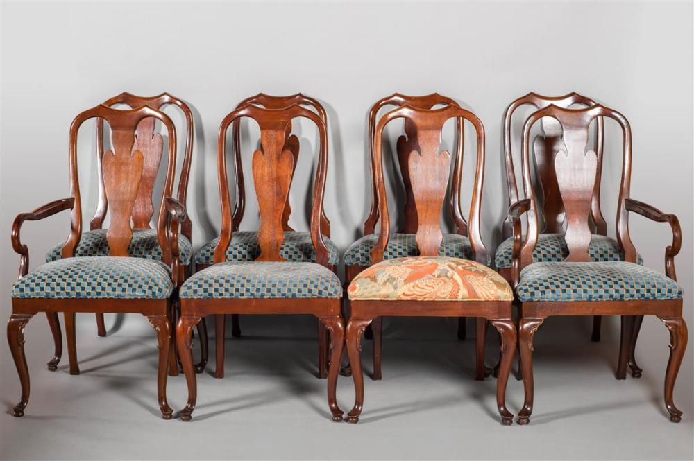 SET OF EIGHT QUEEN ANNE STYLE DINING
