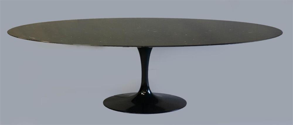 BLACK FAUX MARBLE DINING TABLE