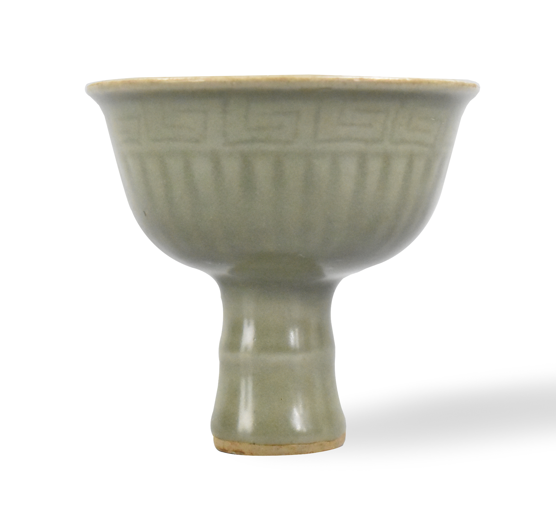 CHINESE LONGQUAN CELADON STEM BOWL,