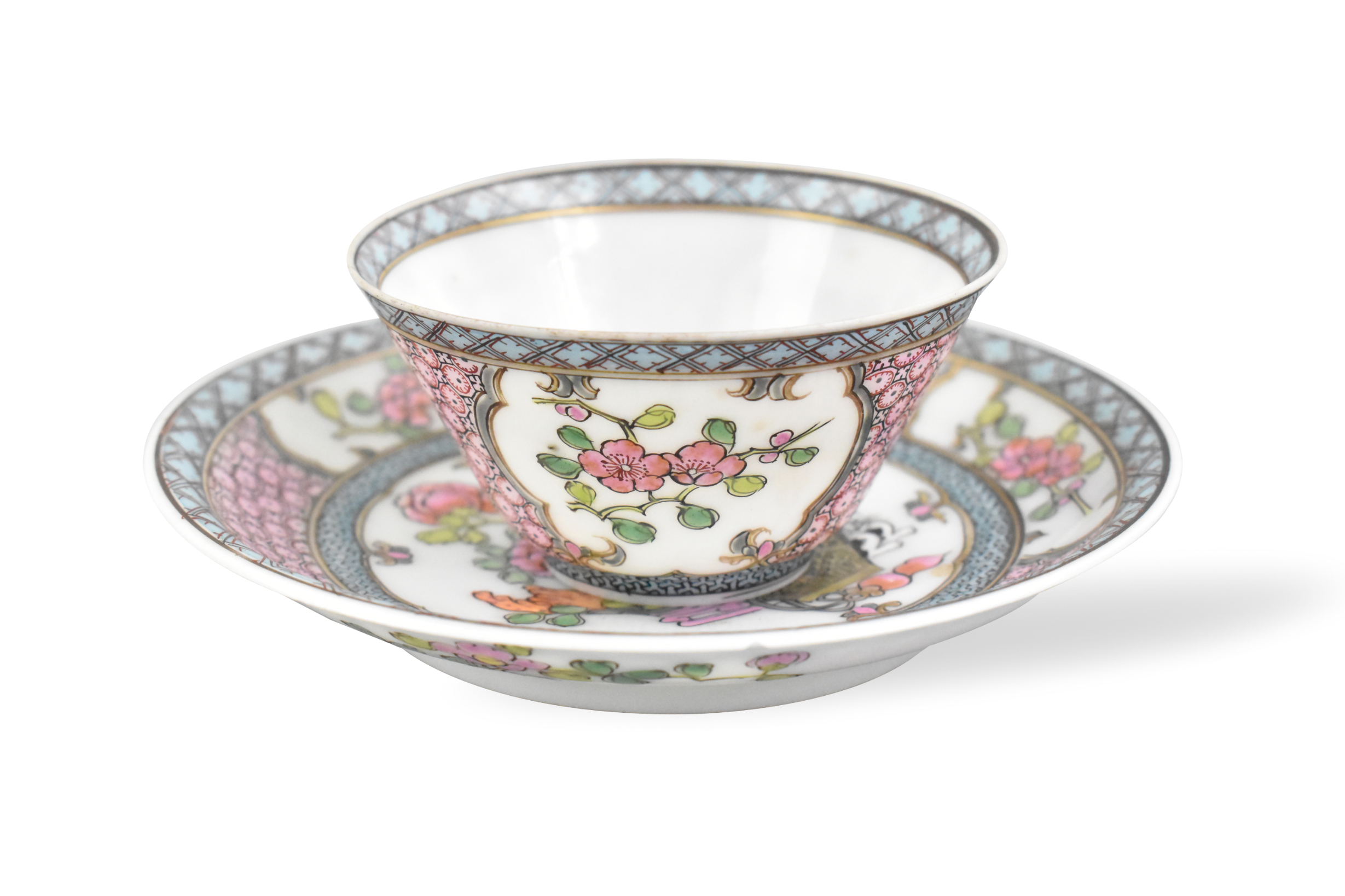 CHINESE FAMILLE ROSE CUP SAUCER YONGZHENG 33ae60