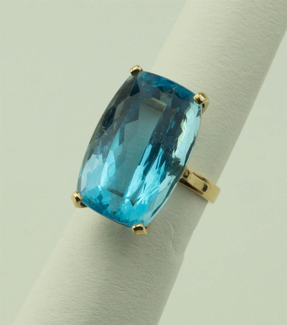 BLUE TOPAZ AND 14K YELLOW GOLD 33aec9