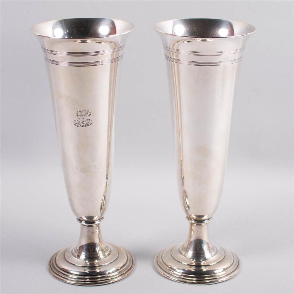 TIFFANY CO SILVER PAIR OF TRUMPET 33aefb