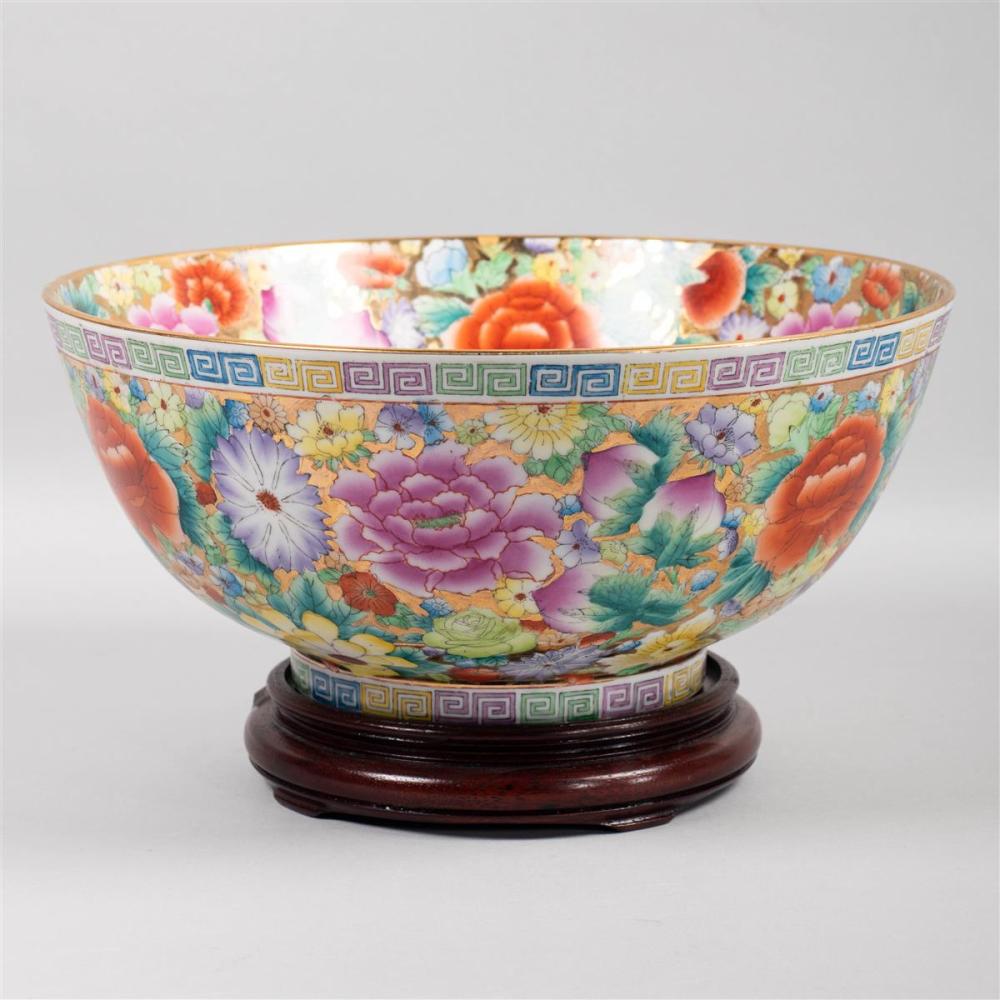 CHINESE MILLEFIORI PUNCH BOWL,