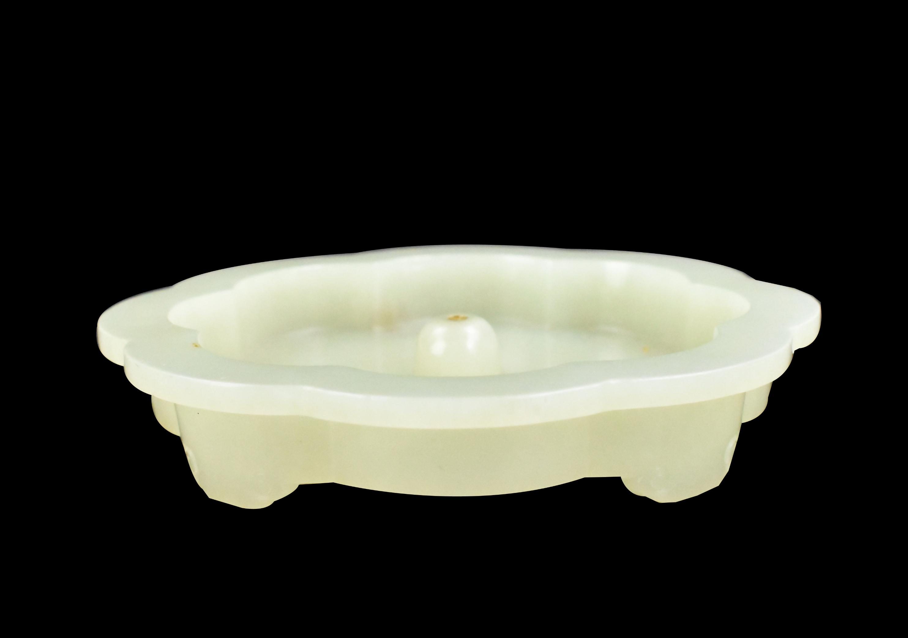 CHINESE JADE CARVED INCENSE TRAY,