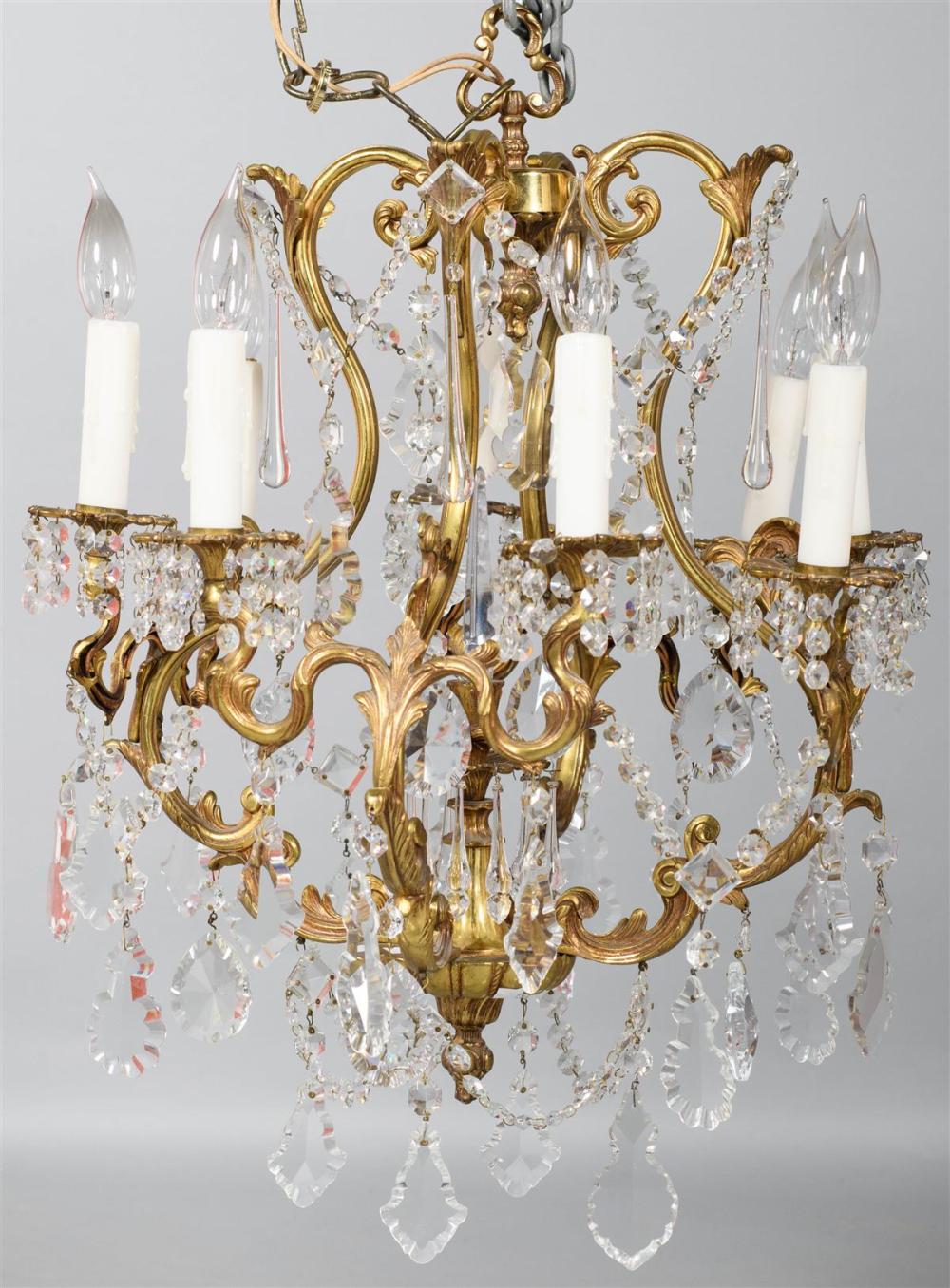 LOUIS XV STYLE BRASS AND FACETED 33afc2