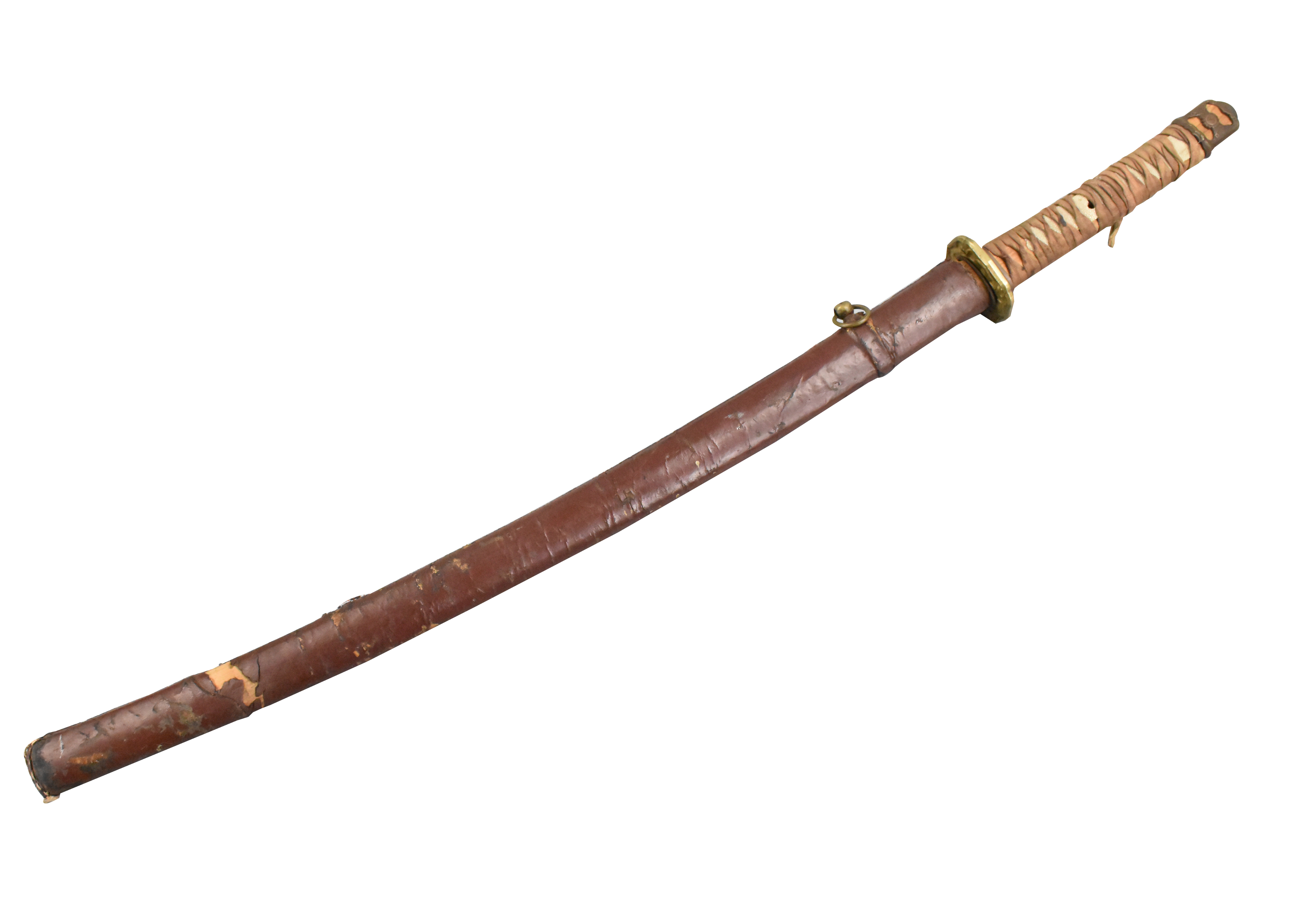 JAPANESE WWII GUNTO SWORD: LEATHER