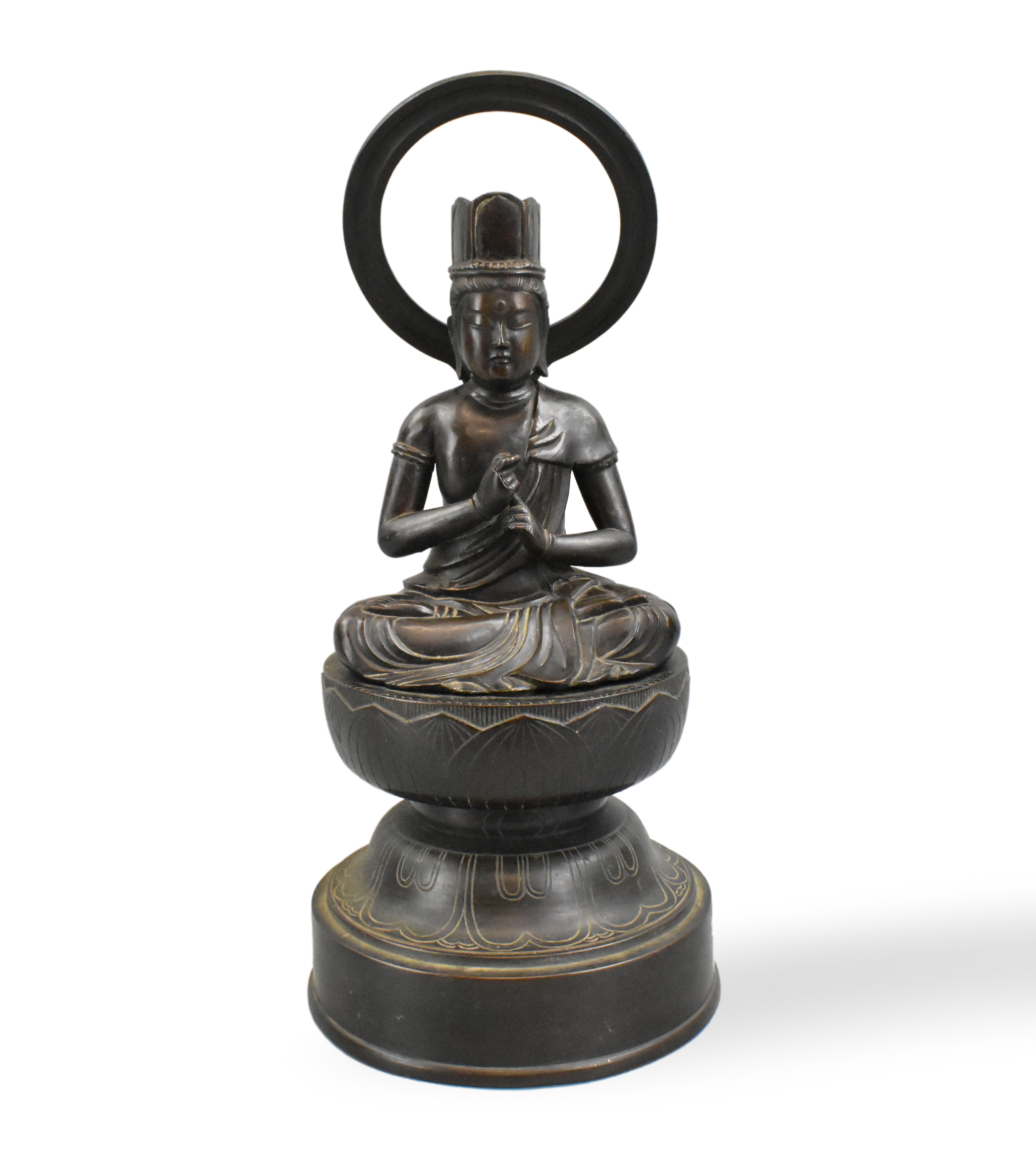 JAPANESE BRONZE BUDDHA FIGURE  33b001