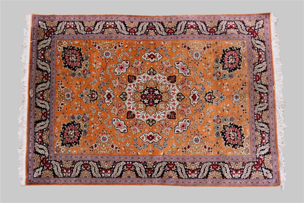 PERSIAN BURNT ORANGE RUG WITH CENTRAL 33b041