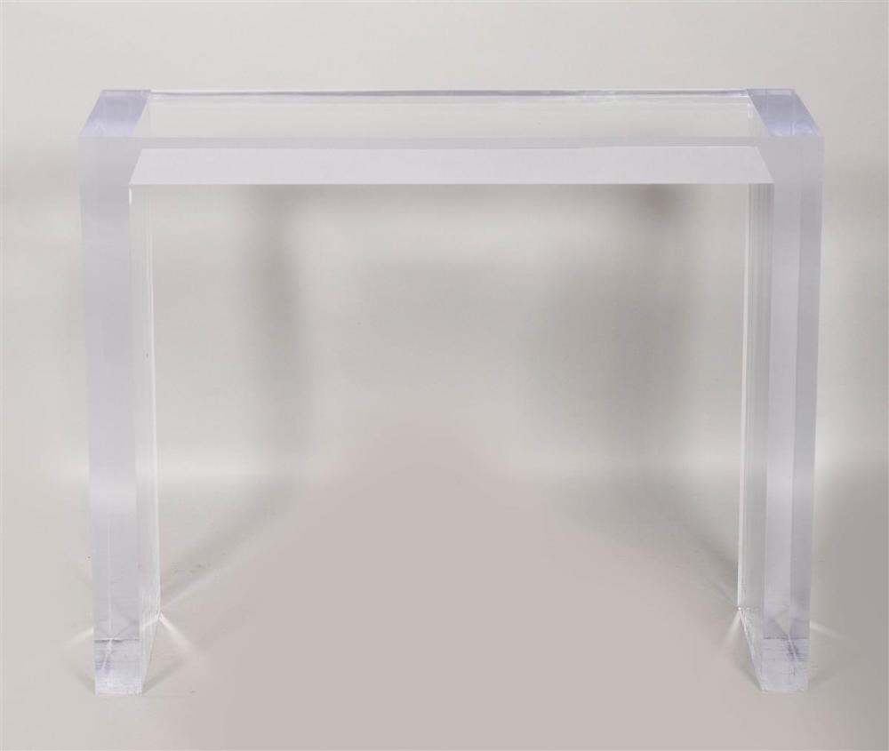 CONTEMPORARY LUCITE SIDE TABLECONTEMPORARY