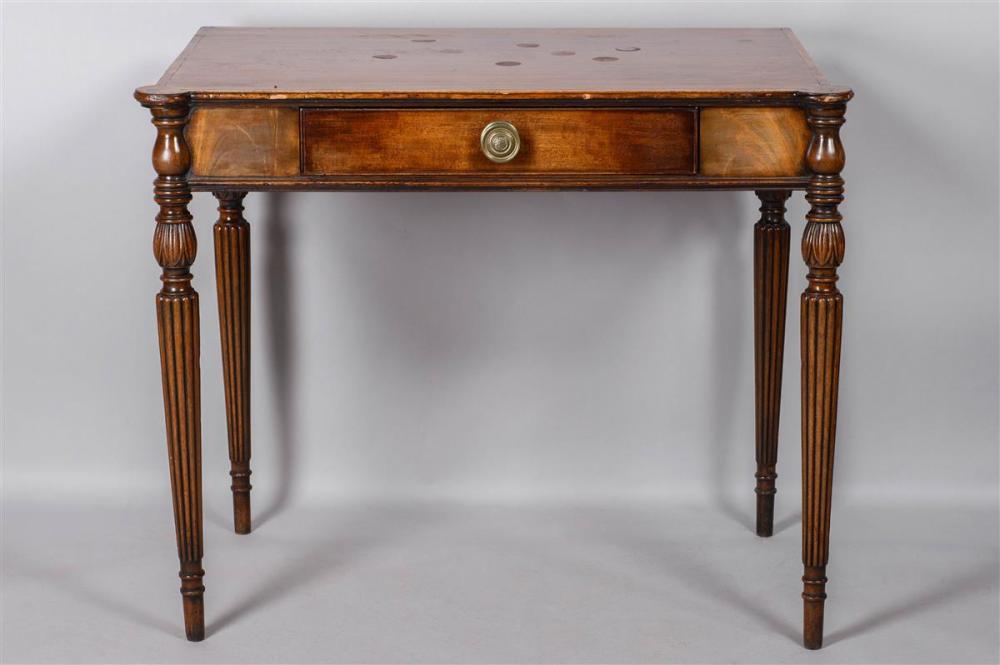 REGENCY INLAID AND CARVED MAHOGANY