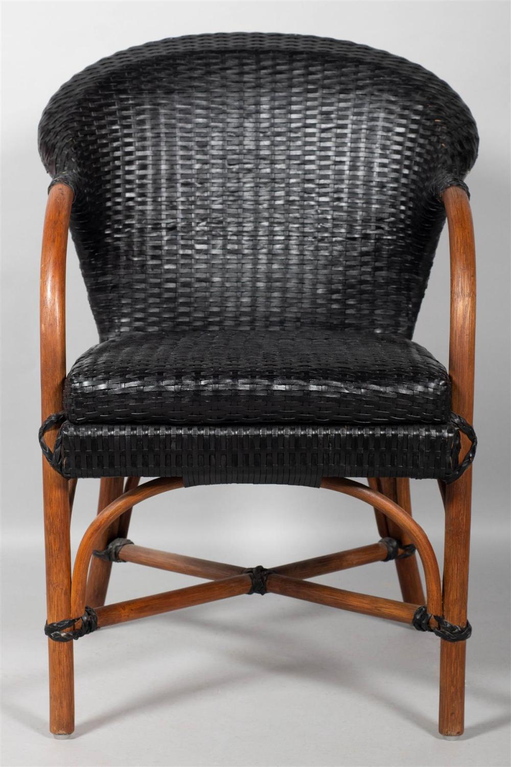 BLACK WOVEN GRASS AND RATTAN ARMCHAIRBLACK 33b0d0