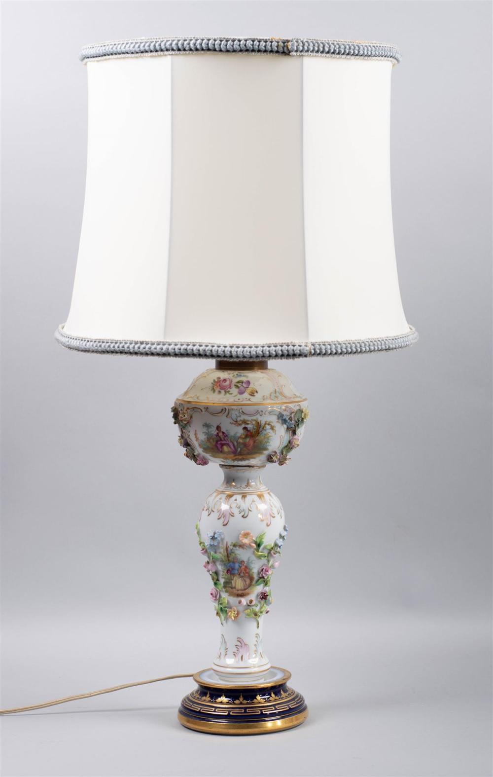 CONTINENTAL PORCELAIN TABLE LAMPCONTINENTAL 33b0ed