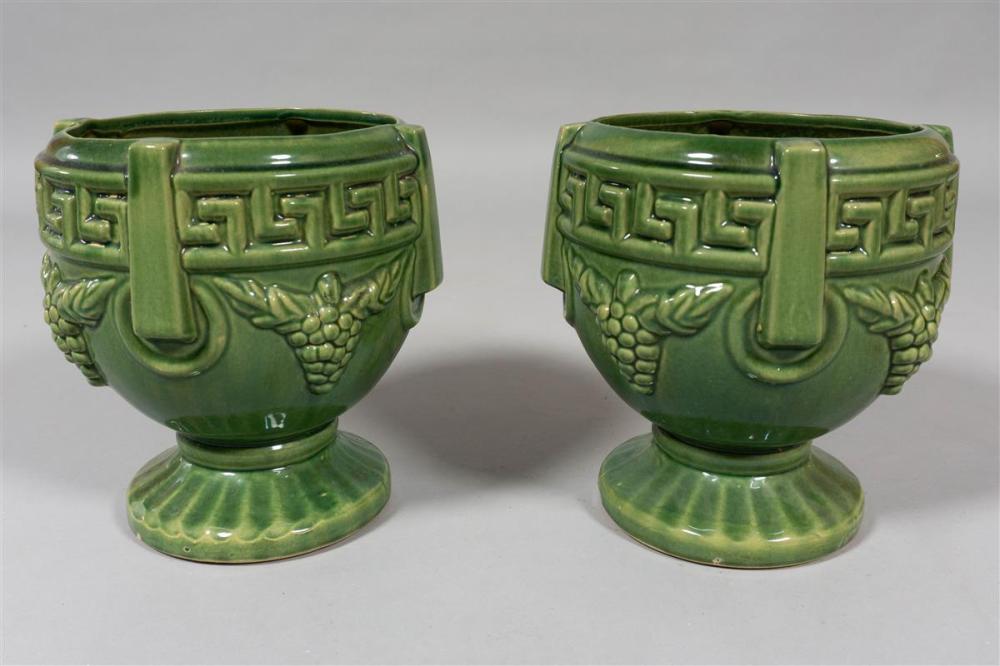 PAIR OF NEOCLASSICAL STYLE MAJOLICA