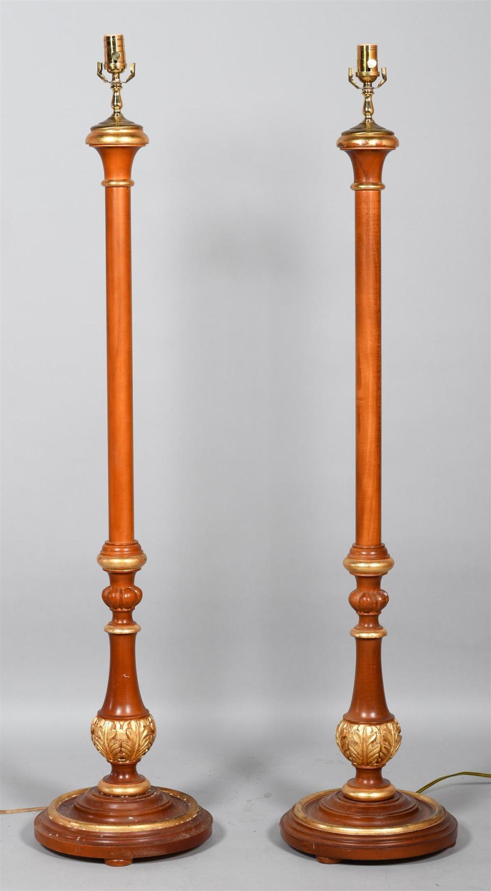 PAIR OF NEOCLASSICAL STYLE PARCEL-GILT