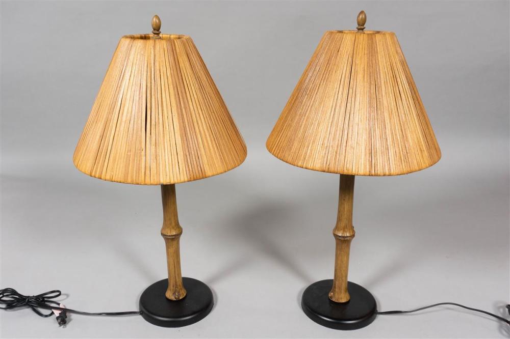 PAIR OF CONTEMPORARY FAUX BAMBOO