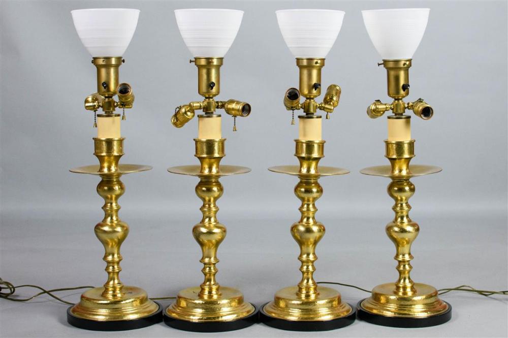 SET OF FOUR HAMMERED FINISH GILT 33b10f