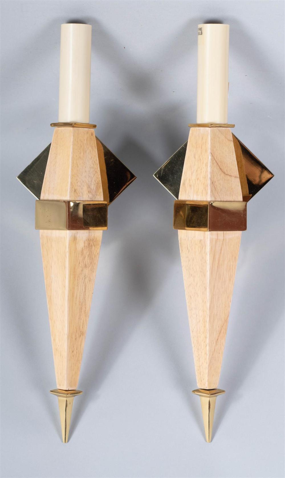 PAIR OF CONTEMPORARY BLONDEWOOD